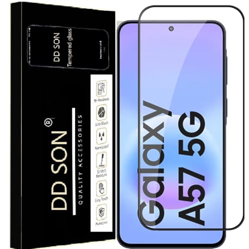 Image of DD SON Premium HD+ Tempered Glass Screen Protector Guard Compatible For Samsung Galaxy A57 5G (6.7 Inch, Pack of 1) Edge to Edge Coverage With Easy installation kit for Smartphone