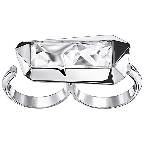 Preisvergleich Produktbild Swarovski Damen-Ring Platiniert Kristall transparent Radiantschliff 5257514