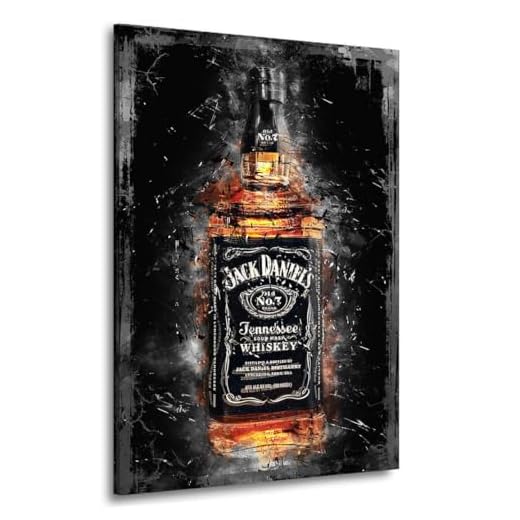 Kunstgestalten24 Lienzo decorativo para pared con diseño abstracto de Jack Daniels Whiskey de Jack Daniels
