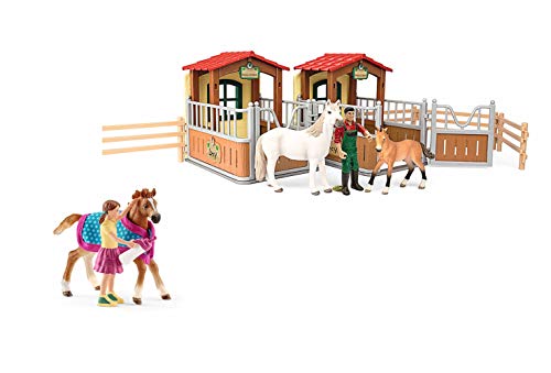 Preisvergleich Produktbild SCHLEICH - Fohlen mit Decke Figur + Besuch im Offenstall