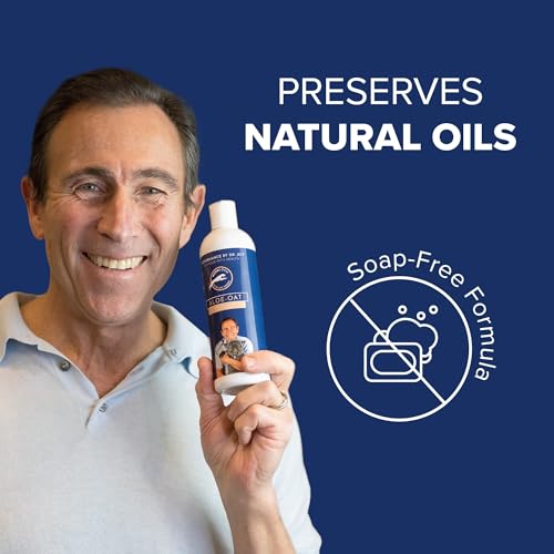 Image of Dr. Jeff Werber Aloe Oat Shampoo for Pets - Soap Free Pet Shampoo with Pina Colada Scent for Itchy, Skaling, and Sensitive Skin - Suitable for Cats and Dogs of Different Breeds and Sizes - 12oz