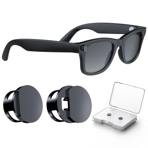 LED Light Cover for RayBan Meta Smart Glasses, Adjustable Light Blocker Compatible with Wayfarer, Skyler, Headliner, Oakley Meta HSTN, 2025New Design Lightweight Meta Glasses Flash Cover, Black, 2Pack