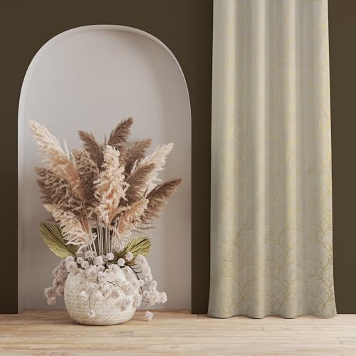 Image of Homefab India Velvet Curtain Room Darkening - Long Door 8 feet, Pack of 1 Panel, Cream