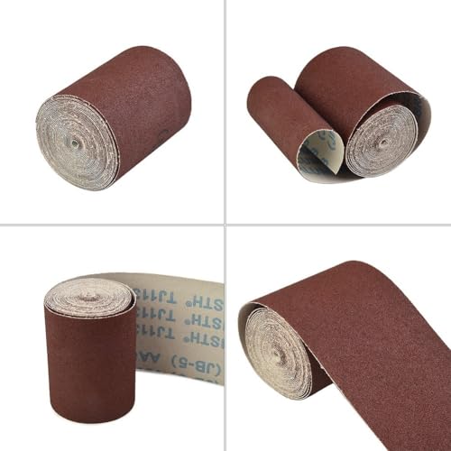 Essential Tool - Rollo de papel de lija de tela esmeril, longitud de 5 m, nivel de grano de 80600 (120#)