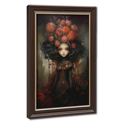Impression sur toile gothique Scarlet Wendy poupée maléfique 40x61 cm