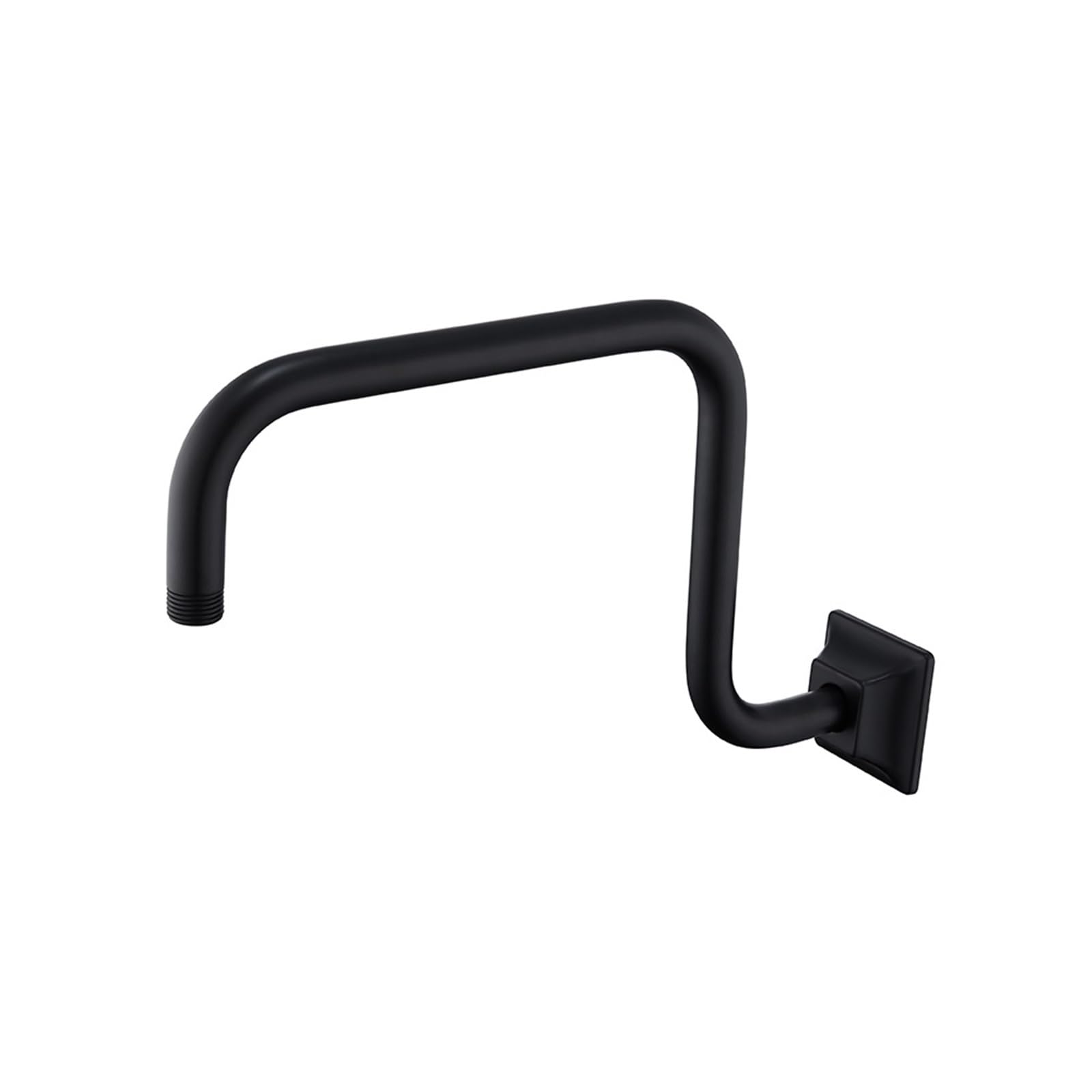 FBHFSUIEF Wall Mounted Shower Arm Extension Head Holder Stainless Stee for Elbow Bathroom Accessories Pipe Bath Tube Brushed Gold(Black01)