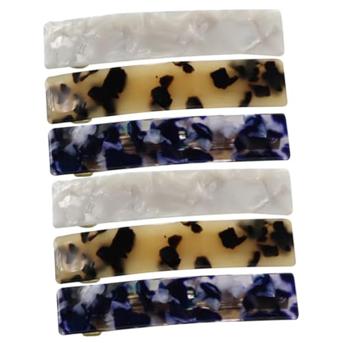 Barrettes à cheveux femme en acétate : lot de 6 accessoires de coiffure