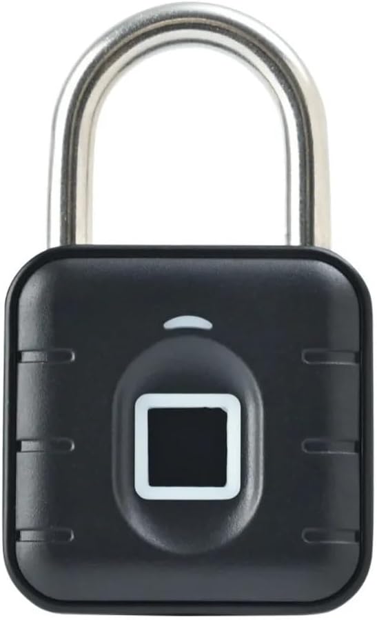 Keyless Fingerprint Lock Waterproof Intelligent Safety Smart Padlock Anti-Theft Zinc Alloy Electronic Door Lock House Unlock(Style-B)