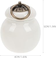 Vista 4 de 4 unidades de dispensador de té de té, recipientes de almacenamiento de decoración de tarro de caramelo con tapa, recipiente de té de porcelana