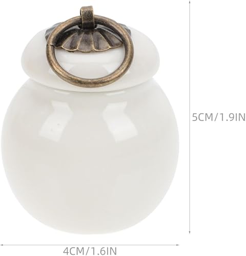 Miniatura 4 de 4 unidades de dispensador de té de té, recipientes de almacenamiento de decoración de tarro de caramelo con tapa, recipiente de té de porcelana para