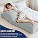 MIULEE Body Pillow for Adults Long Body Pillow for Side Sleeper Memory Foam Cooling Bed Full for Back/Stomach/Side Sleeping 20x54 Inch Silver Grey