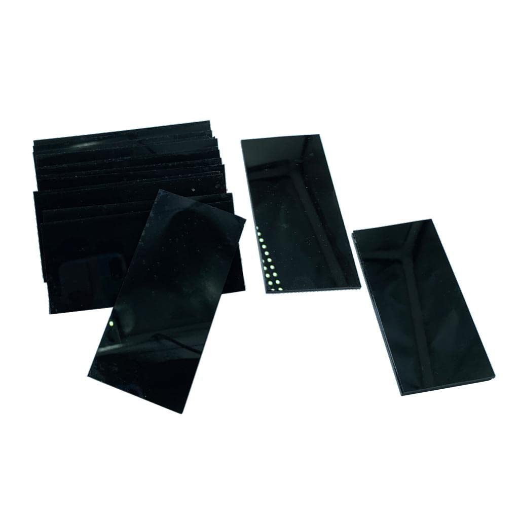 Juego de 2 máscaras de casco de soldadura de sombra 7/8, lente de cristal negro, repuesto de 2 x 4.25 pulgadas, sombra 8