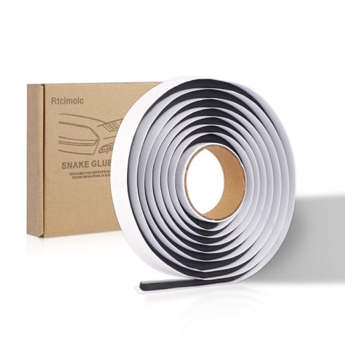 Rtcimoic Butyl Tape 6.6FT - Premium Grade Butyl Rubber Snake Sealant Tape for Car Window/Headlight Leak Sealing & Repair