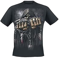 You know it is Game Over if you see this skeleton Reaper with his carved knuckles. Tribal back print with You Lose carved in to the skull s forehead. Just one of the unique 'T-Shirts' from a huge range of Alternative Fashion products from Spiral! You...