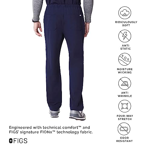 Figs Pisco Basic Scrub Pants For Men – Navy Blue, Medium #TOP2