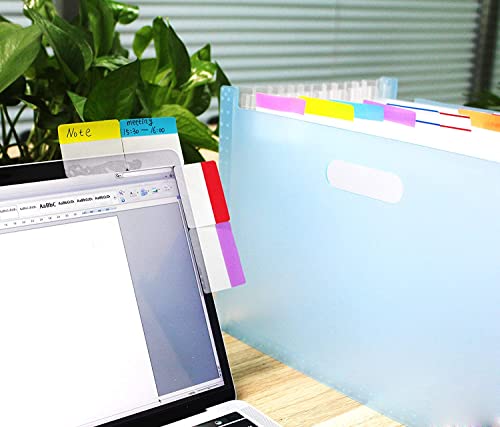 Image of ELII 900 Pcs 2 Inch Sticky Index Tabs - Colorful Writable Book Tabs | Transparent for Notebooks,Annotating,Self Adhesive,Labels for Pages ,Repositionable,Tape Flags,File Folders,Smooth Writing
