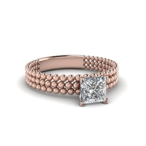 Bagues de fiançailles solitaires en or rose pour célébrer votre amour
