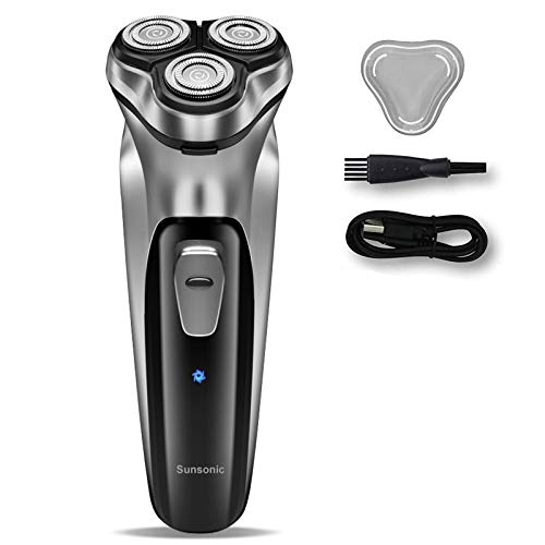Sunsonic Electric Razor, Rechargeable Electric Shaver with Pop Up Beard Trimmer, Type-C USB Mens Electric Razor.