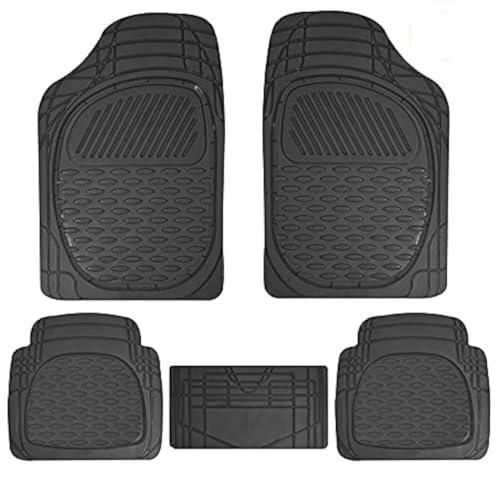 Woscher 6255 FelxTough All Season Rubber Floor Car Mat for Car SUV , Universal Self Cut to Perfectly Fit (Black)