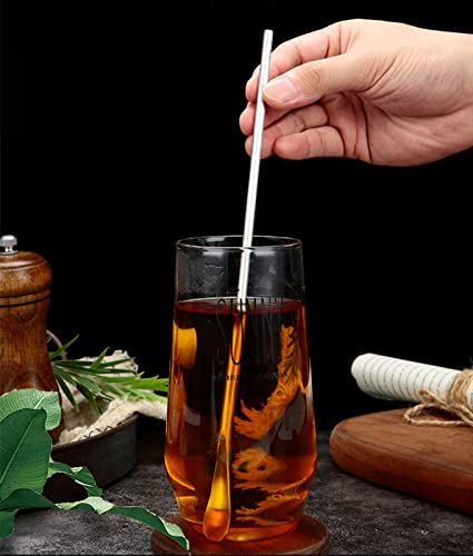 Lomoker Stainless Steel Coffee Stir Spoons, Iced Tea Spoon, Cocktail Stirring Sticks, Round Handle Stirrers, 3 Different Sizes (5'', 6.3'', 8.7''), Set Of 6, Silver #TOP2