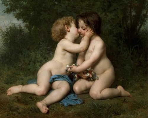 Tableau de maître Bouguereau en toile tendue grand format
