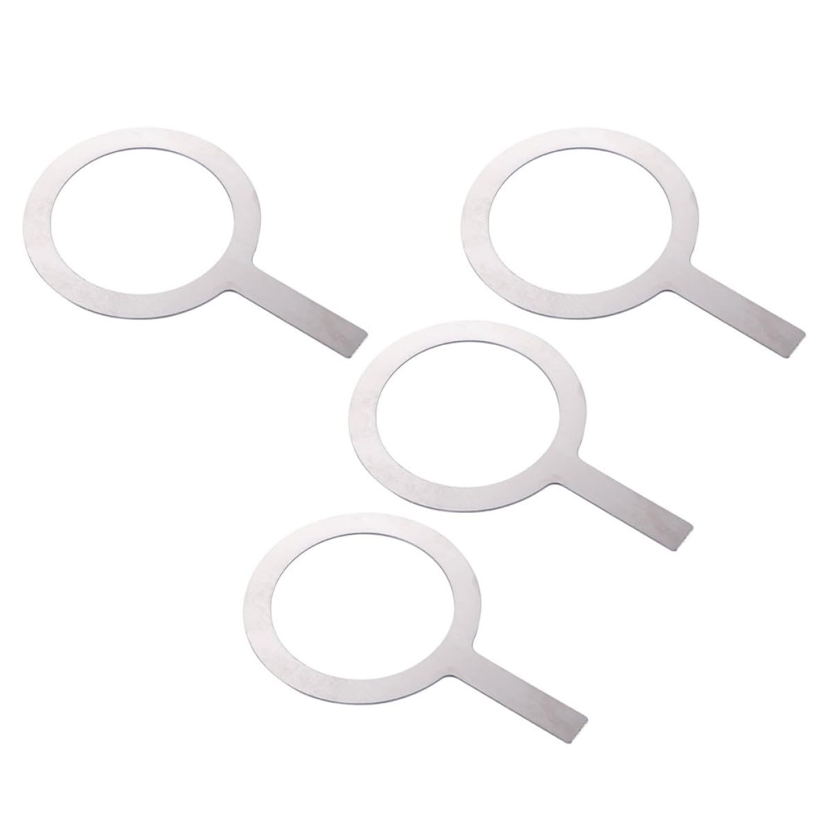Anillos de acero inoxidable para tazas que evitan rebabas en tu vajilla de café, pack de 4 piezas