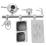 LABRIMP Miniatur Küchengeschirr Modell Silbern Puppenhaus Zubehör Realistische Küchenrequisiten für Sandtisch Dekoration Sammler