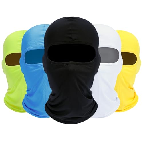 Image of ROXUN Balaclava Ski Mask, 5 Pack Neck Gaiter Motorcycle Summer Cooling Windproof Scarf for Men /Women