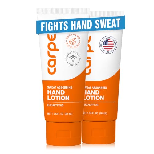 Carpe Sweat Absorbing Hand Lotion, Eucalyptus - 2 Pack