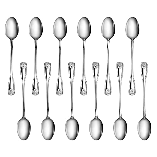 New Star Foodservice 58420 Shell Pattern, 18/0 Stainless Steel, Iced Teaspoon, 7.2-Inch, Set Of 12 #TOP14