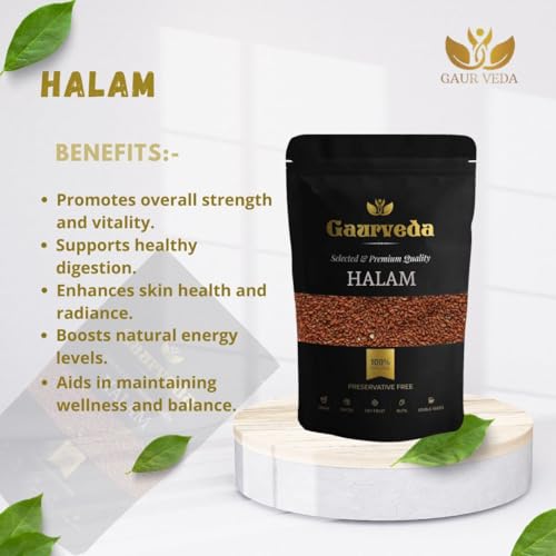 Image of GAURVEDA Halim Seeds - Alive Seeds - Edible Seeds (100 Grams, Halim Seeds)