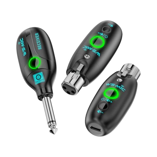 Sistema inalámbrico de micrófono Alomejor 2,4 GHz, transmisor y receptor XLR con alcance de 30 m, batería de 20 horas, reducción de ruido y emparejamiento automático para micrófonos dinámicos, grabación miniatura 4