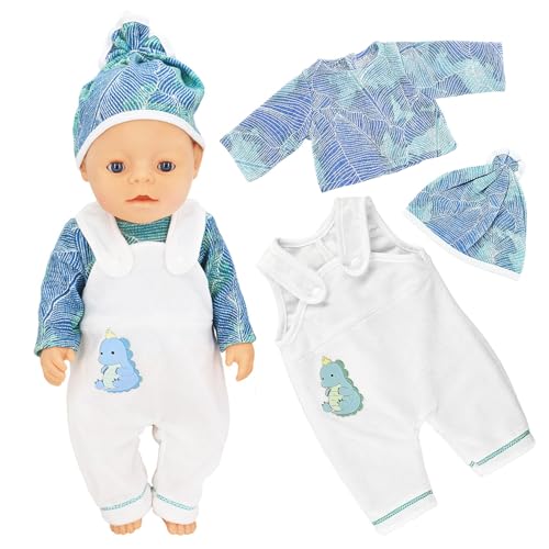 JurciCat Muñeco bebe Recién Muñecas para niñas ropa baby born para Muñecas con Sombrero Pantalones de Manga Larga Accesorios muñeca bebe 35-43 cm Regalo para Niños Niñas(muñecas no incluidas)