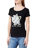 Camiseta de mujer Disney «Cute-Tea», referencia WODBEASTS008, color: negro, talla S