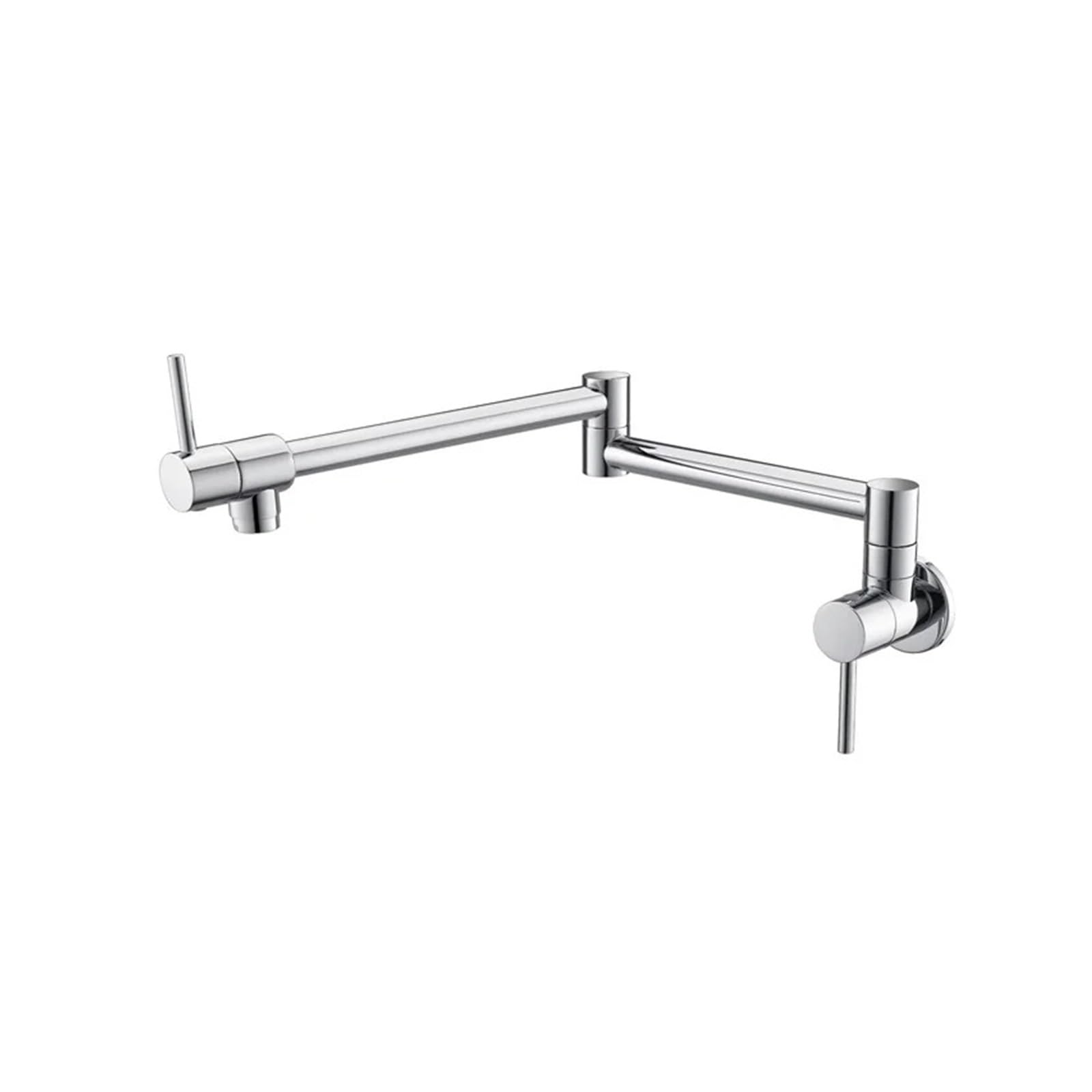 ZYCHSJXA Pot Filler Tap Wall Mounted Foldable Kitchen Faucet Inwall Cold Water Sink Rotate Folding Spout Brass(Chrome)