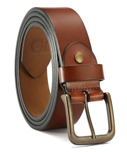Image of CHAOREN Mens Belts Casual for Jeans - Full-Grain Leather, Durable Cowhide