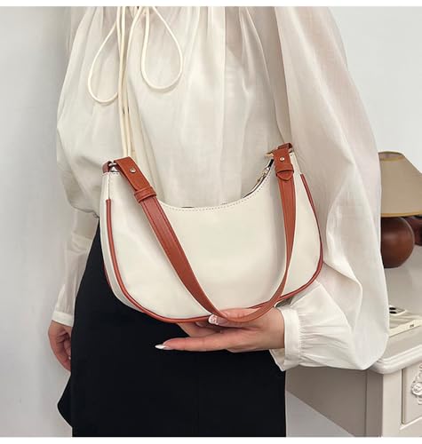 Image of Small Crescent Shoulder Bags for Women, Cute Handbag Mini Clutch Purse Underarm