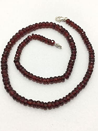 Perles de grenat naturel facettées 5-6mm pierre semi précieuse pour fabrication de collier