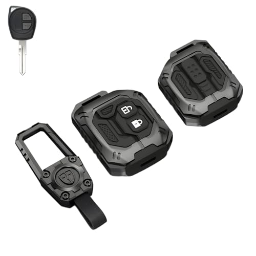 Image of Car Key Cover Compatible for Maruti Suzuki Swift | Ertiga | Wagonr | Celerio | Swift Dzire | Alto | Fronx | Brezza | S Presso | Ignis | Jimny | 2 Button Remote Key (Transformer Black)