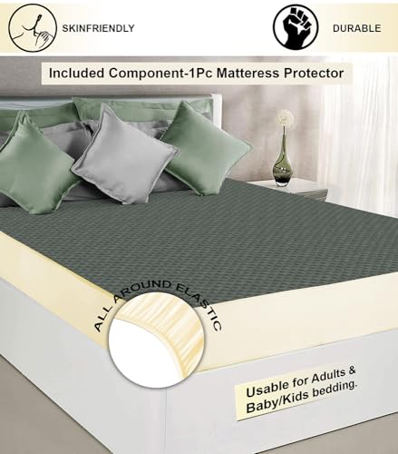 Image of BSB HOME Ultra Soft Waterproof Cotton Terry Mattress Protector King Size Breathable Hypoallergenic Noiseless Fitted Bed Protector 72x78 inch Mattress /Bed Cover (King 72 * 78 inch | 6x6.5 ft, Grey)