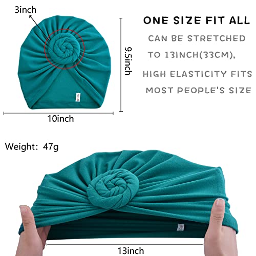 6Pcs Womens Turban Hat African Twist Knot Pre-Tied Headwraps For Women Girl Bonnet Beanie Caps For Females #TOP17