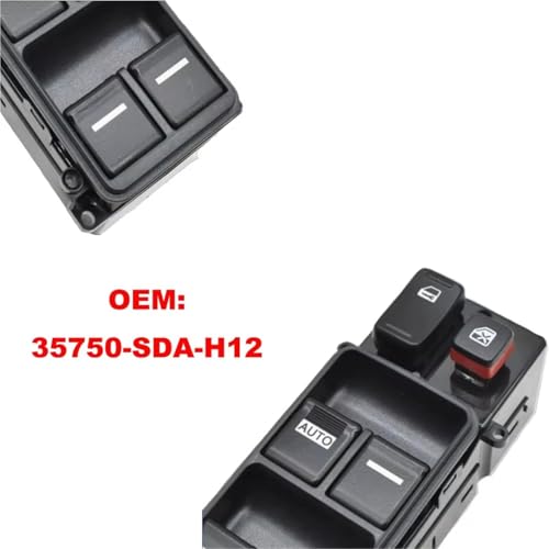 Interrupteur commande vitre electrique principale pour Honda Accord 2003-2007 - 3