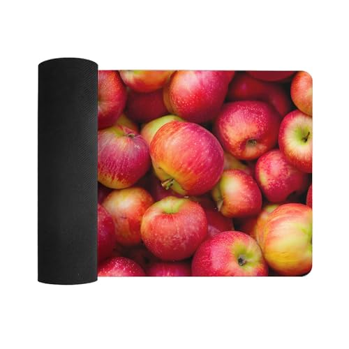 Image of Fruit Apple Extended Gaming Mouse Pad, with Stitched Edges Large Mouse Pad Desk Protector, Rubber Base Mousepad Keyboard Mouses Mat for Work Game Office Home- 32 inch X 16 inch Inch