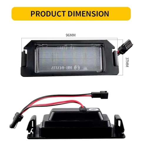 Luces de matrícula para Hyundai i20, Veloster FS y Coupe GK 6