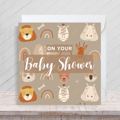 Second Ave Baby Shower Animal Square Card Congratulations Greeting Card image 4