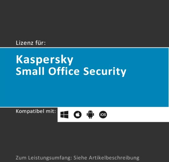 Lizenz für Kaspersky Small Office Security 8 | 2026 | 5-25 Geräte | 5-25 Mobile | 1-2 Server | 1 Jahr | Win/Server/Mac/Android | Lizenzcode per Post (FFP) von softwareGO