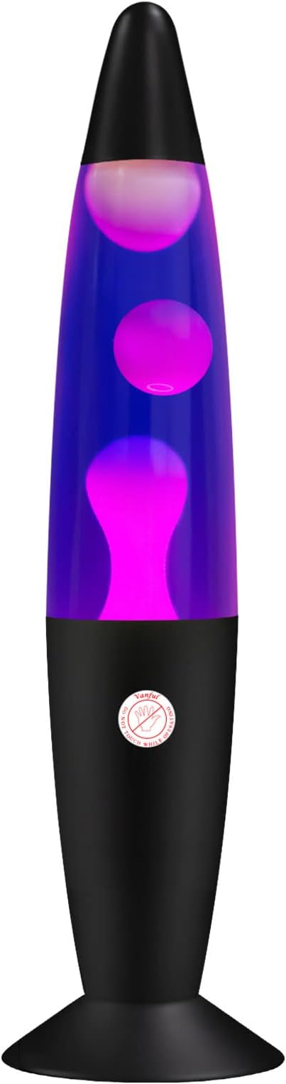 Vanful Purple Liquid Motion Lamp for Adults and Kids Magma Motion Lamps with White Wax Flows for Home Christmas Thanksgiving Day Decoration Cool Nightlight Lamp with Black Base