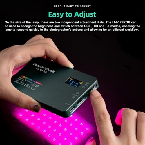 Luz de relleno para móvil con 128 LED y batería de 3000 mAh para vídeo 3