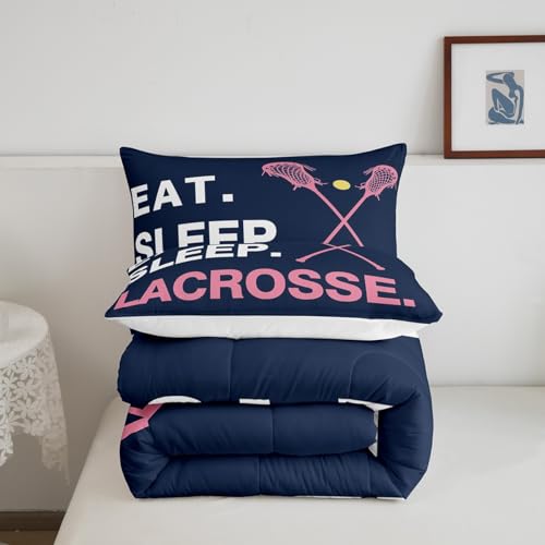Image of Feelyou Lacrosse Bedding Set Queen Size 3Pcs for Girls Boys Kids
