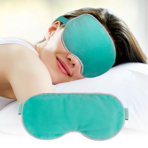 Comfheat Moist Heat Eye Mask Unscented Microwave Warm Compress Heated Eye Mask for Dry Eyes, 100% Flaxseed, Relieves Stye, Pink Eye Irritated Eyes Microwavable & Reusable, Removable Cover